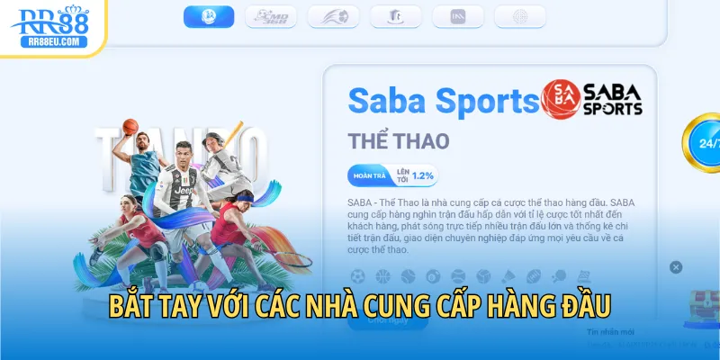 Bắt tay với các nhà cung cấp thể thao hàng đầu