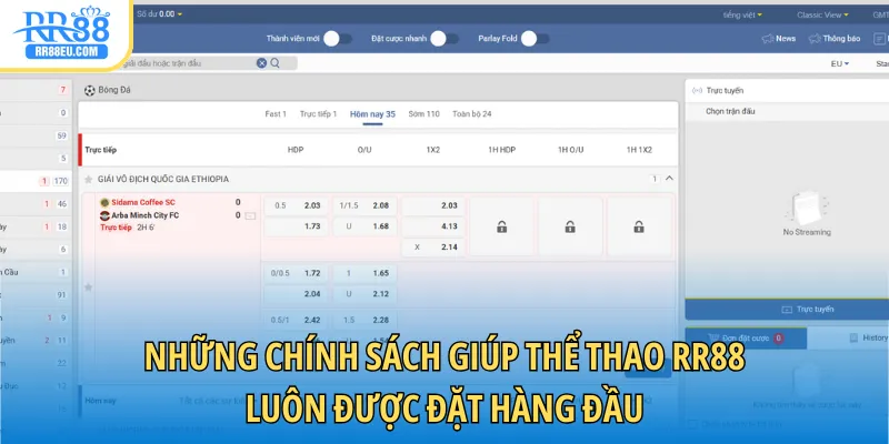 Những chính sách giúp thể thao RR88 luôn được đặt hàng đầu