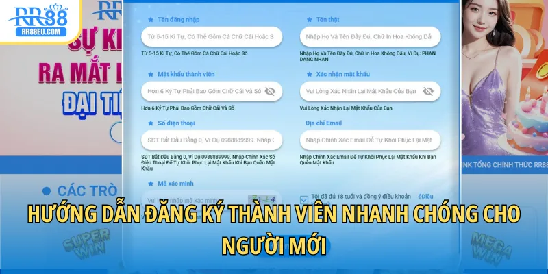 Hướng dẫn đăng ký thành viên nhanh chóng cho người mới